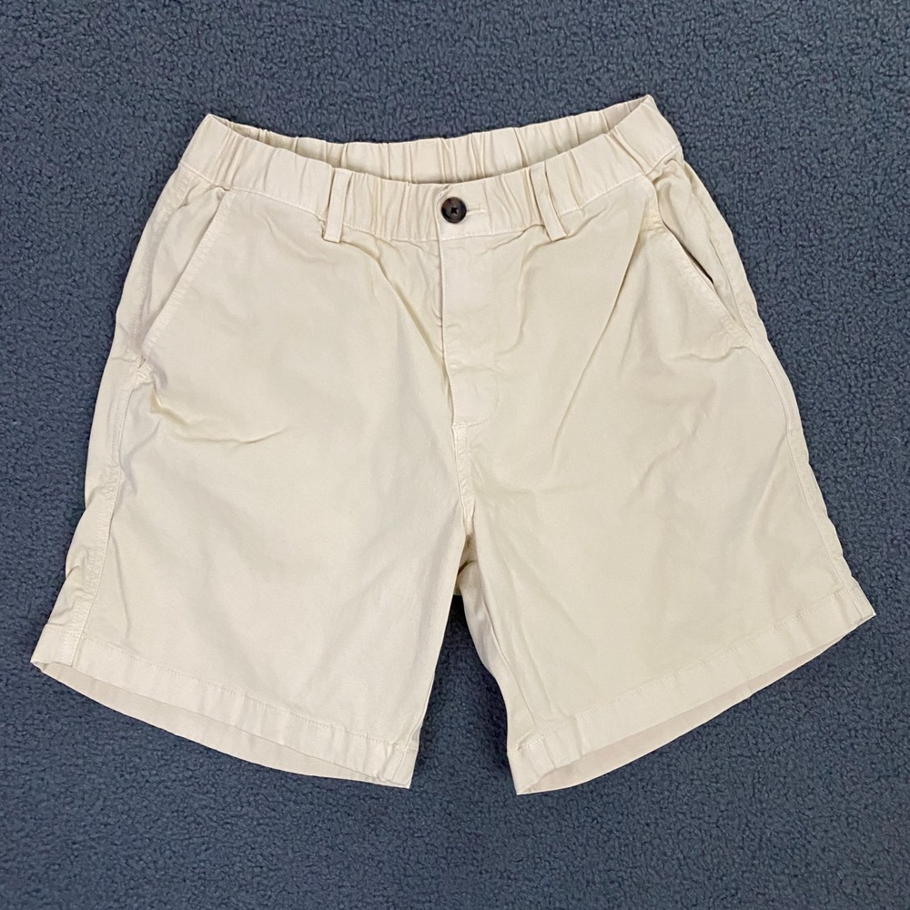 Bearbottom Shorts Mens Medium 7" Inseam Elastic Waist Stretch Chino Khaki Tan